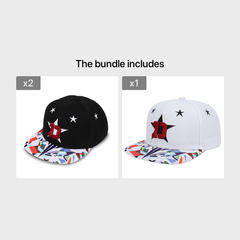 Embroidered D Star Men's Hip Hop Hat