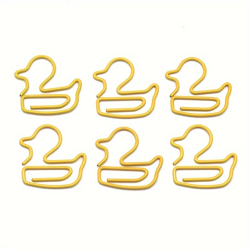 20pcs Duck Metal Animal Paper Clip Special shaped Crank Pin Bag
