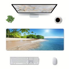 Extended XL Beachy Mousepad Desk Pad Large Rubber Mice Pads