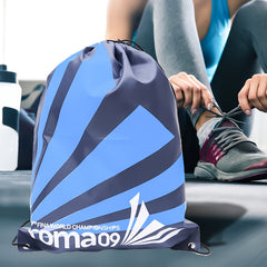 Striped Drawstring Backpack Bag Yoga Gym Sports String Cinch Bag