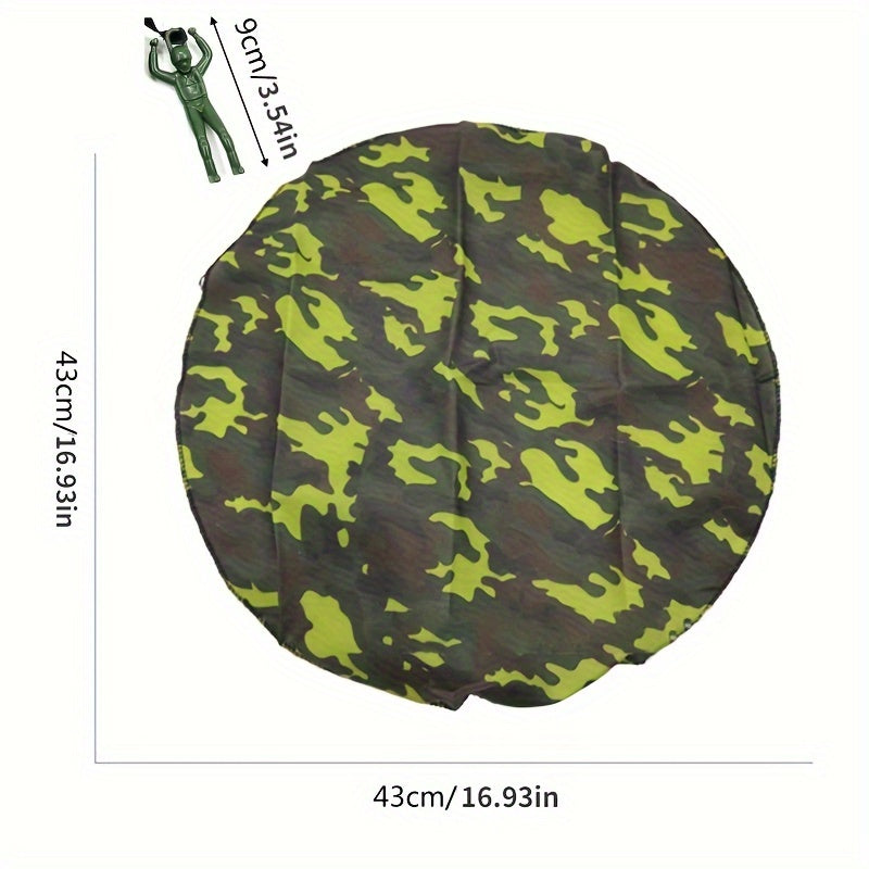 Army Camouflage Parachute Toys Outdoor Flying Parachute Outside Toys