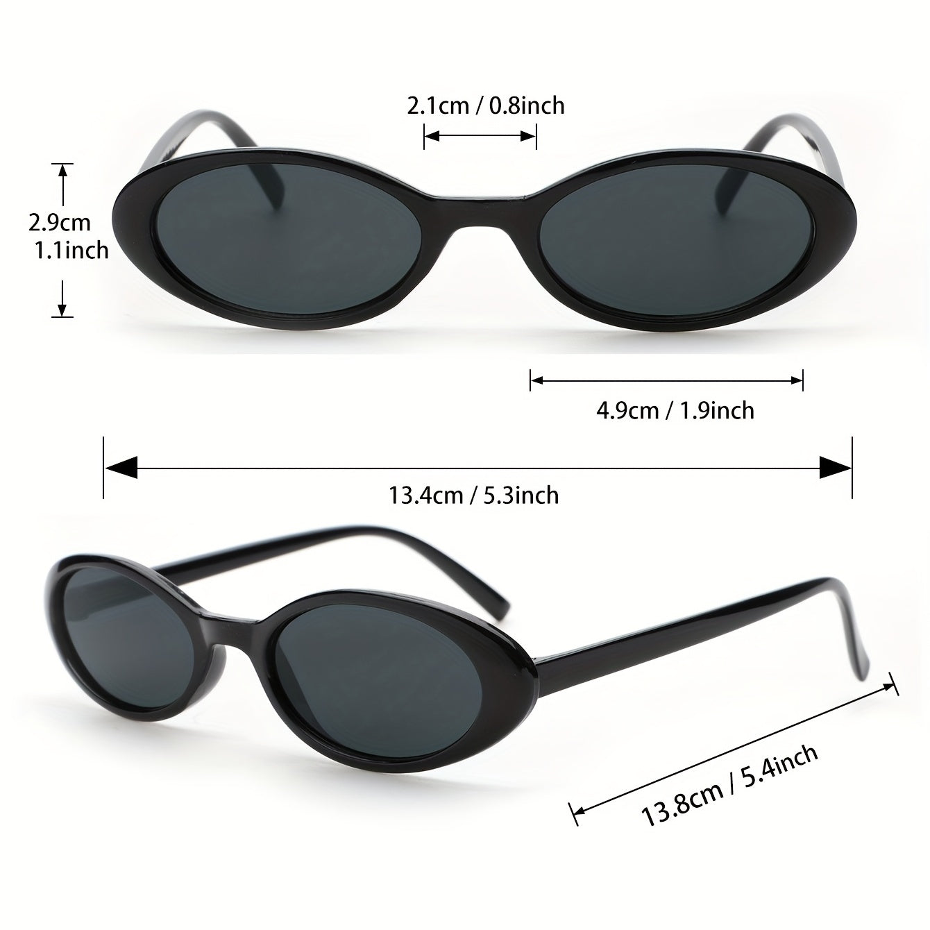 Square Oval Sunglasses Retro Punk UV400 Sun Shades For Party Beach
