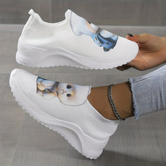 Women's Cartoon Animal Print Sneaker Lightweight Shoes