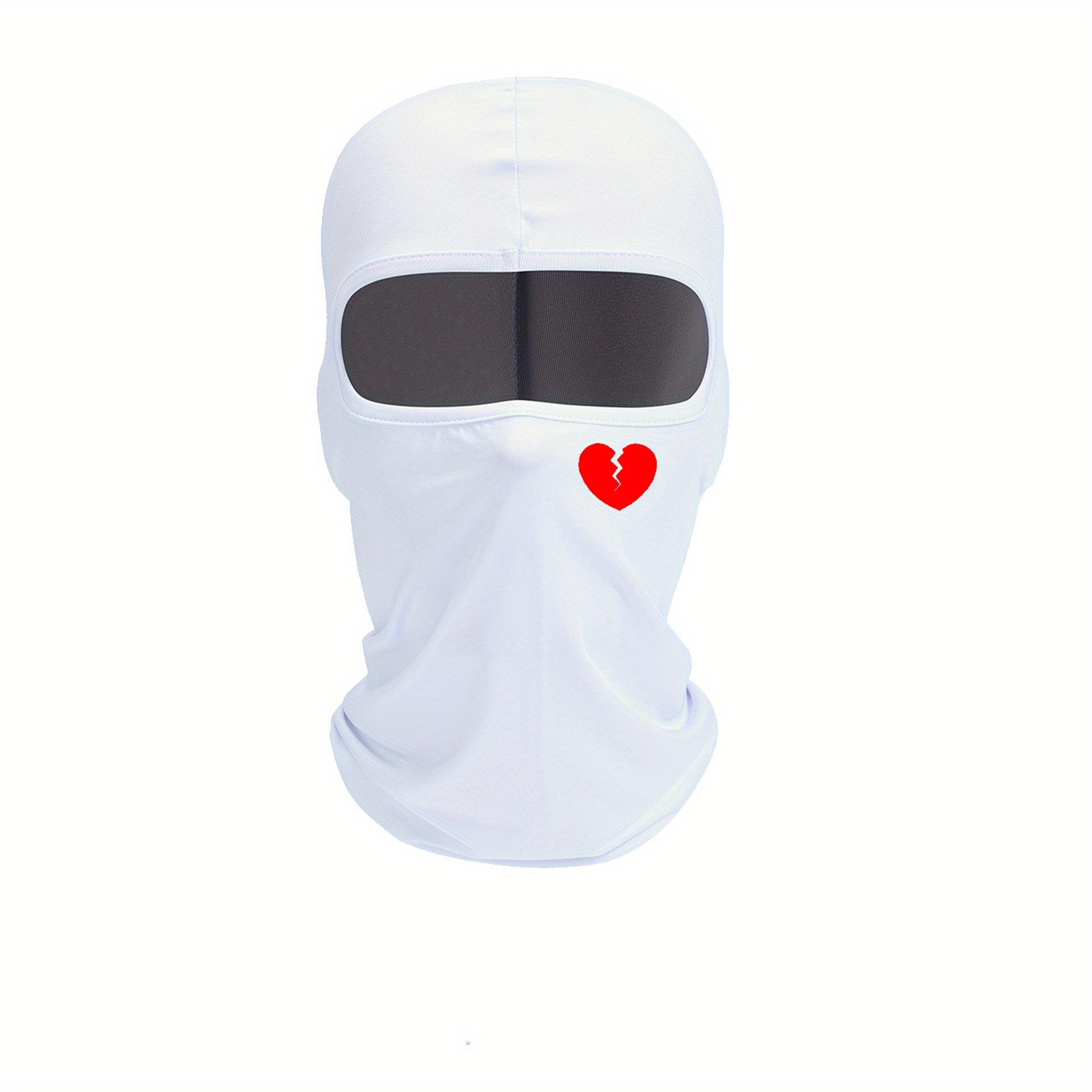 Broken Heart Print Balaclava Ski Mask Unisex Neck Gaiter