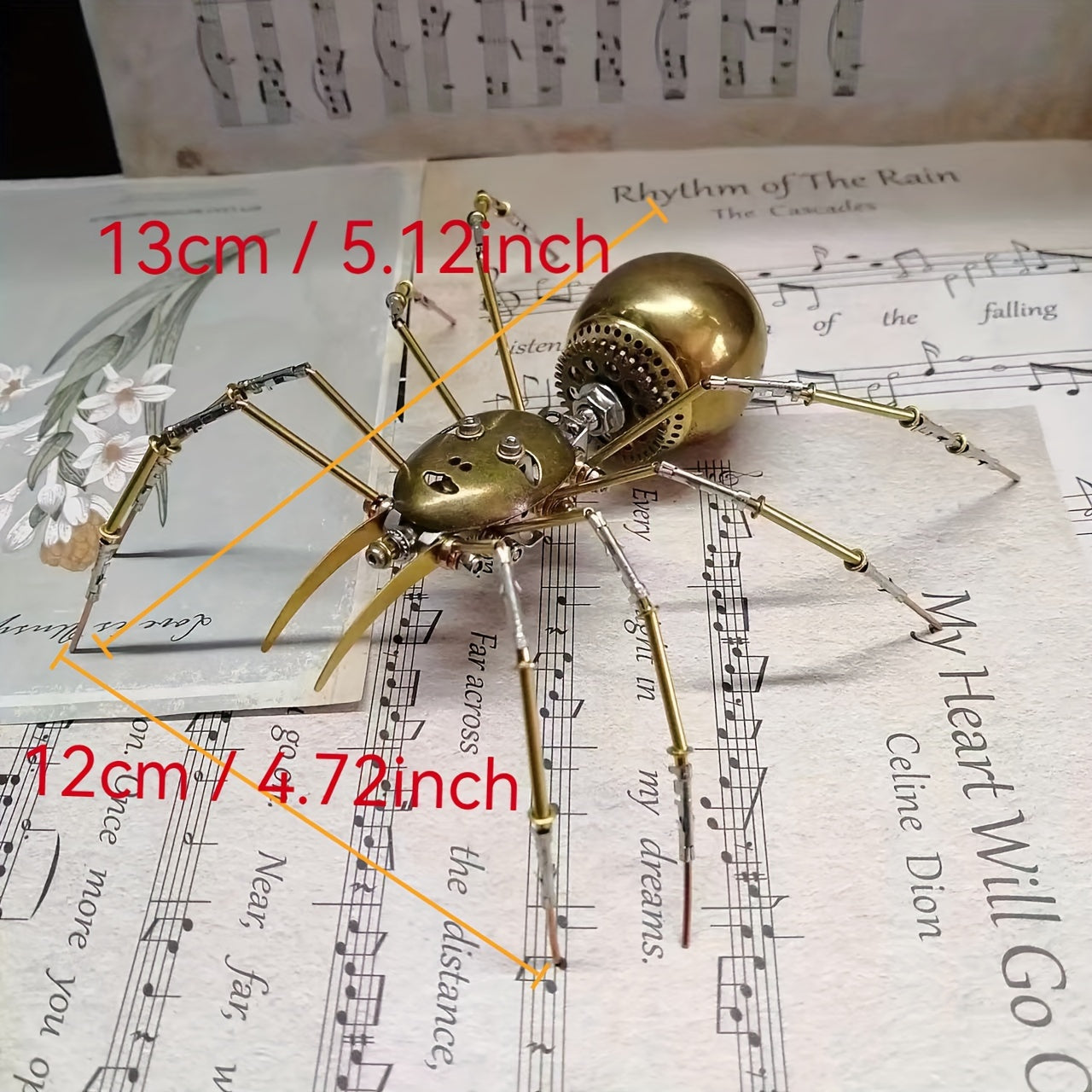 3D Metal Puzzle Human Face Spider Model Building Kit Brain Teaser DIY Craft Kit