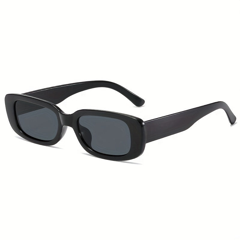 Square Frame Sunglasses Solid Vintage Wrap Around Glasses UV400