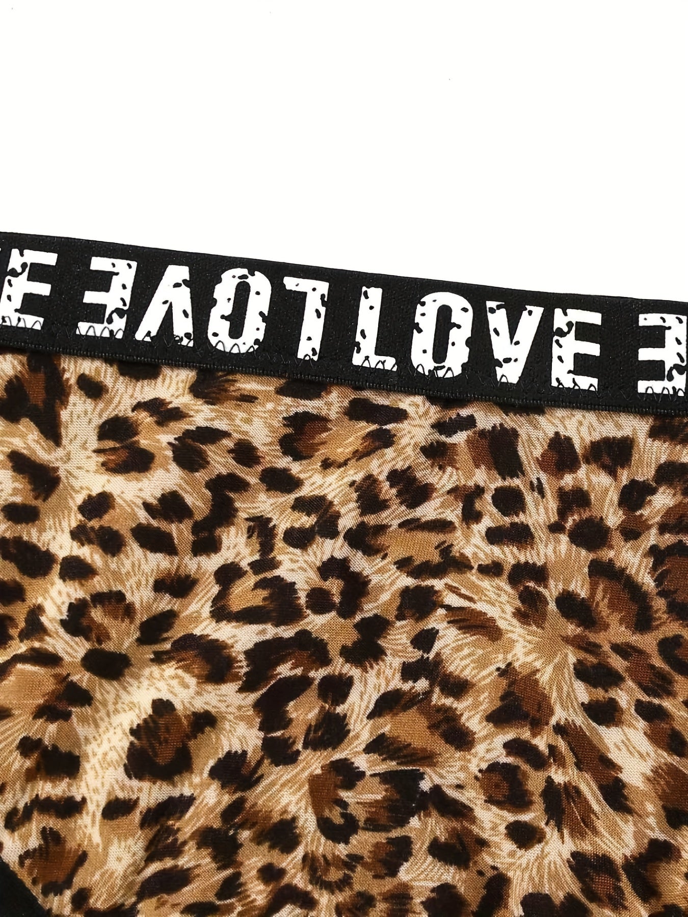 Plus Size Leopard Print T Back Wireless Bra & Panty Set