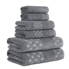 6pcs Soft Bath Towel Set Anti Odor Highly Absorbent Lightweight Spa Towel