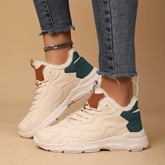 Women's Non-slip Medium Tube Snow Boots Thick Bottom Warm Sneakers