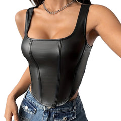 Y2K Sexy Square Neck Bustier Tank Top