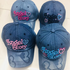 Y2K Letter Embroidery Baseball Cap Cotton Vintage Sports Hat Adjustable