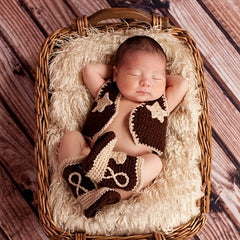 Newborn Cowboy Photo Prop Knitting Costume