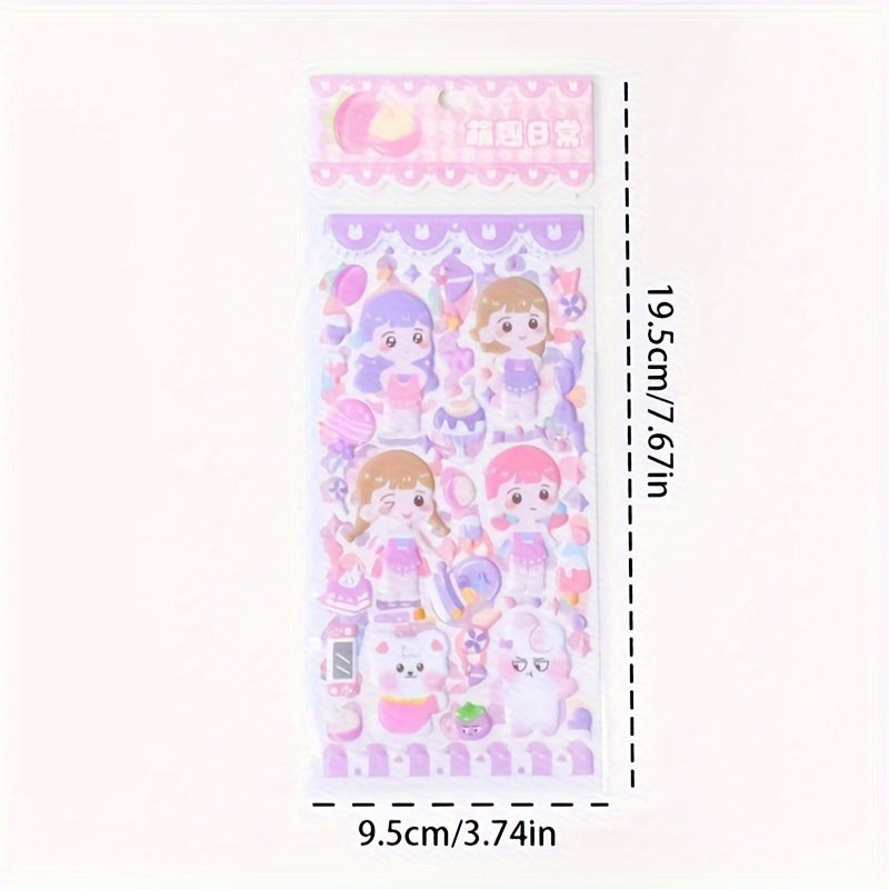 Cartoon 3D Dress Up Foam Stickers