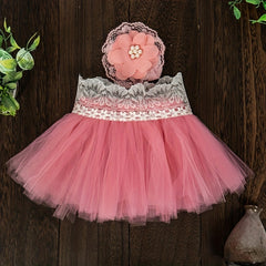 Cute Baby Girl Tutu Skirt & Hairband Set for Photoshoots