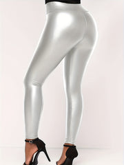 Faux Leather Skinny Pants for Women