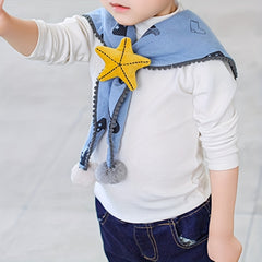 Kids' Warm Triangle Towel for Autumn & Winter