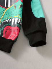 Boys Dragon Hoodie & Trousers 2pcs Suit
