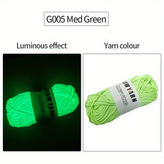 Glow In The Dark Yarn Soft Luminous Yarn DIY Knitting Crocheting Supplies