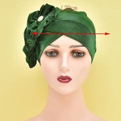 Flower Bandana Hat Head Wrap Hair Cap For Women Braided Turban Head Wrap