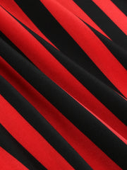 Women's Colorblock Stripe Print Skirt - Fun and Flattering Casual Pirate Costume