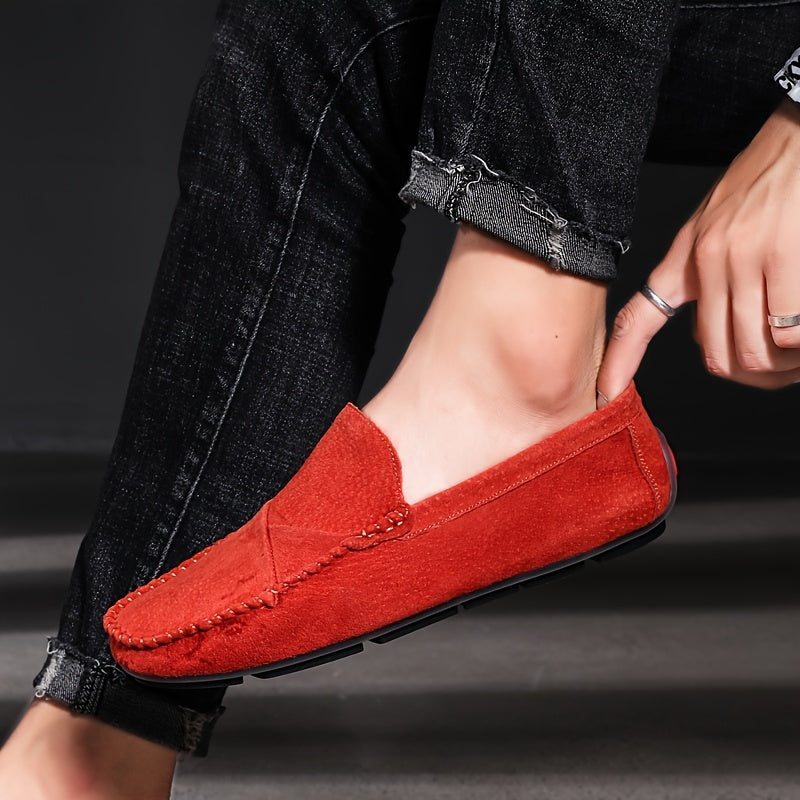 Men's Custom Loafer Shoes Stitching Durable Slip On Moccasins