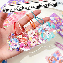 Laser Flash Sticker Set Waterproof DIY Cartoon Stickers