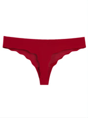 4 Pack Plus Size Seamless Bow Front Panties High Stretch