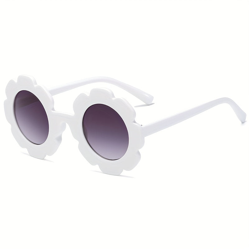 Y2K Flower Shape Sunglasses for Girls, Outdoor Sun Protection Party