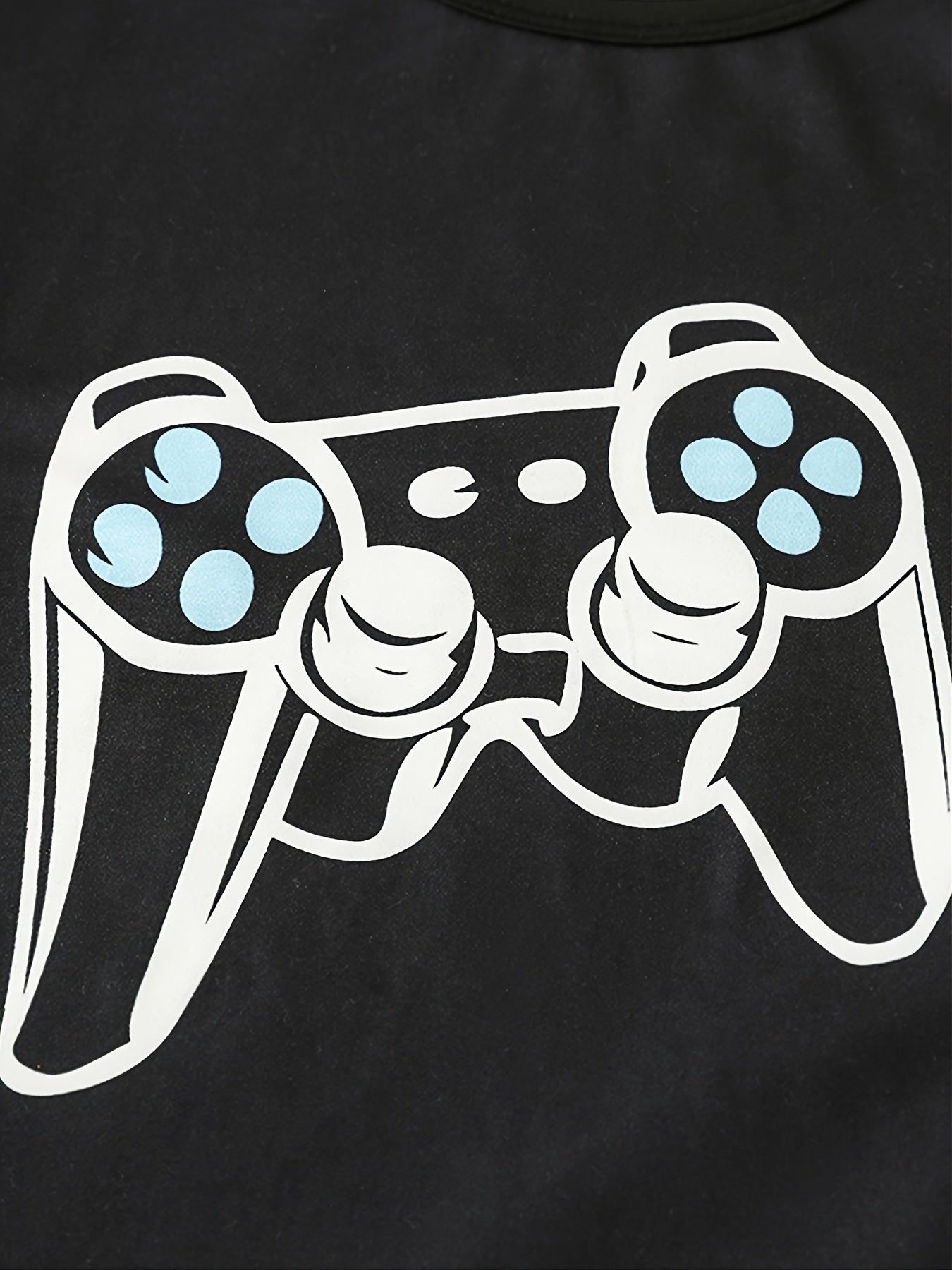 Boys Gamepad Print T Shirt & Shorts Set Summer Clothes