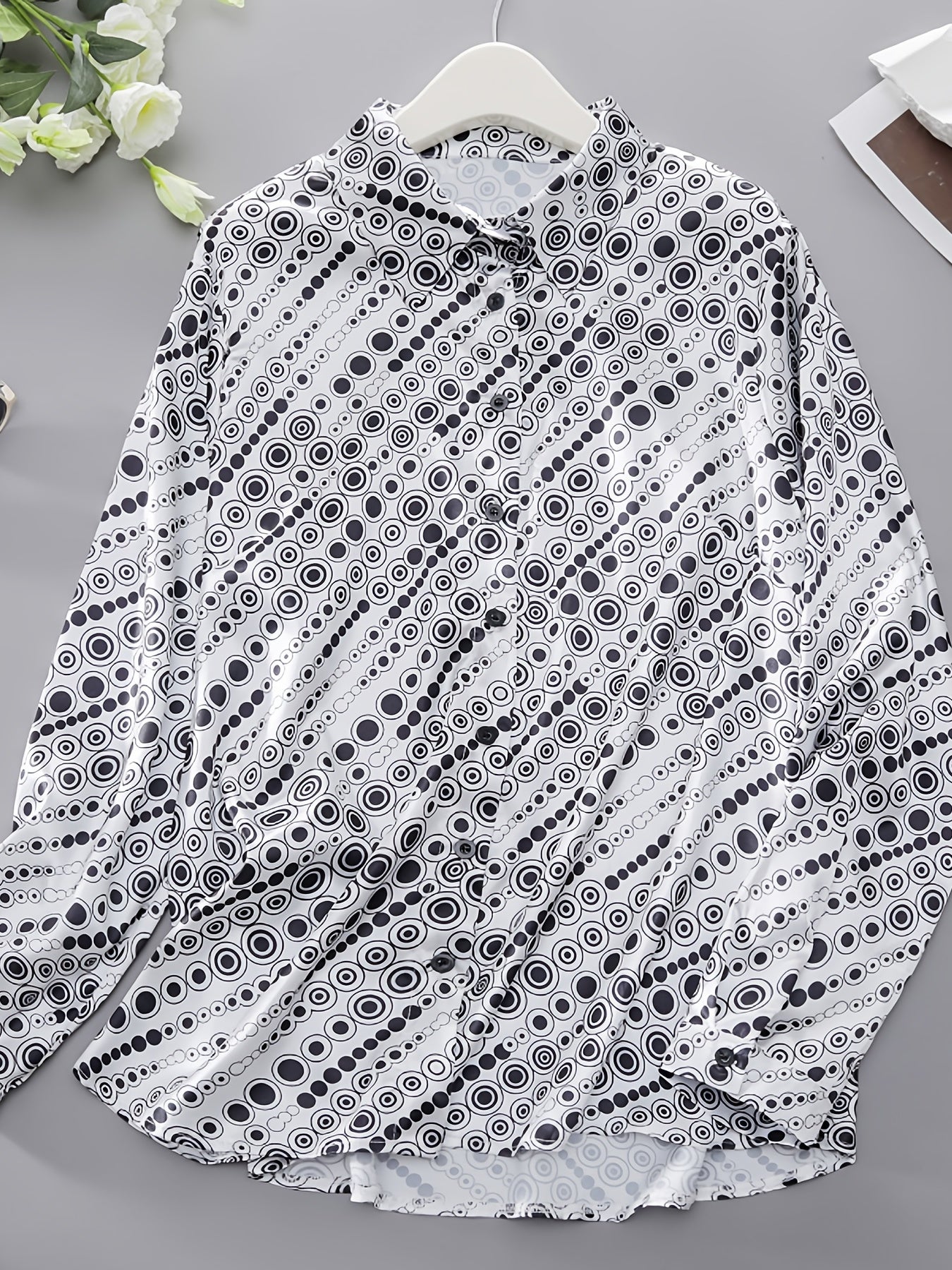 Print Long Sleeve Shirt & Pants Set