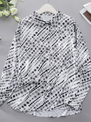 Print Long Sleeve Shirt & Pants Set