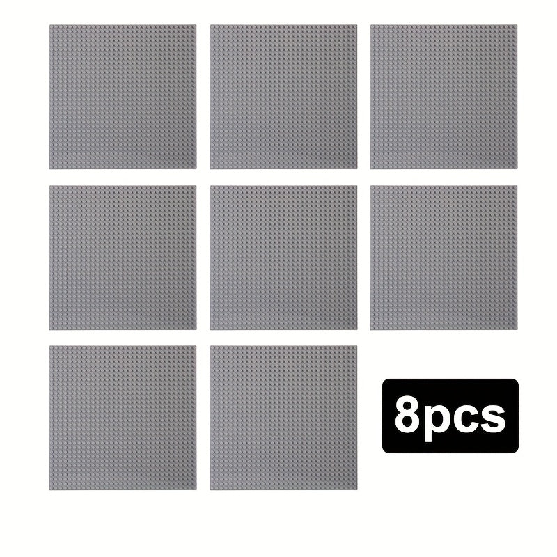 8pcs 25.4x25 ABS Baseplates for DIY Building Blocks