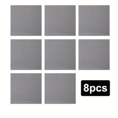 8pcs 25.4x25 ABS Baseplates for DIY Building Blocks