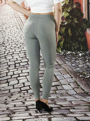 Solid Print Stretch Yoga Leggings High Waist Fitness Workout Gym Skinny Pants