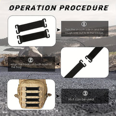 Detachable Molle Patch Panel with Loop for Backpack