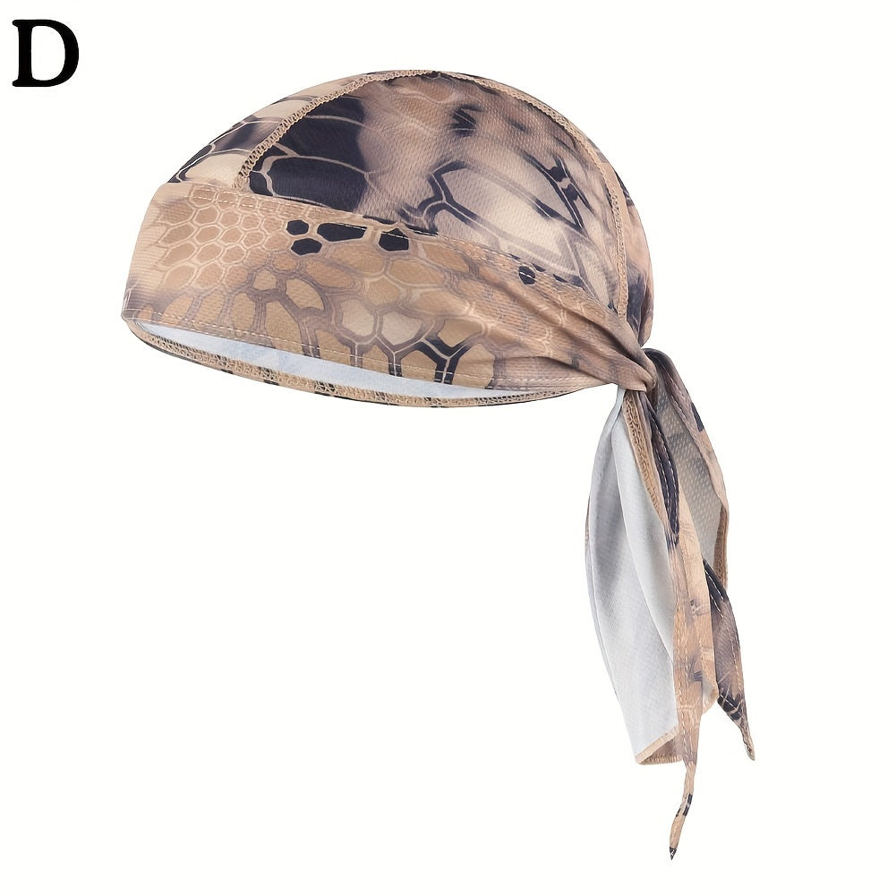 Cycling Cap Long Tail Turban Hat Breathable Pirate Hat