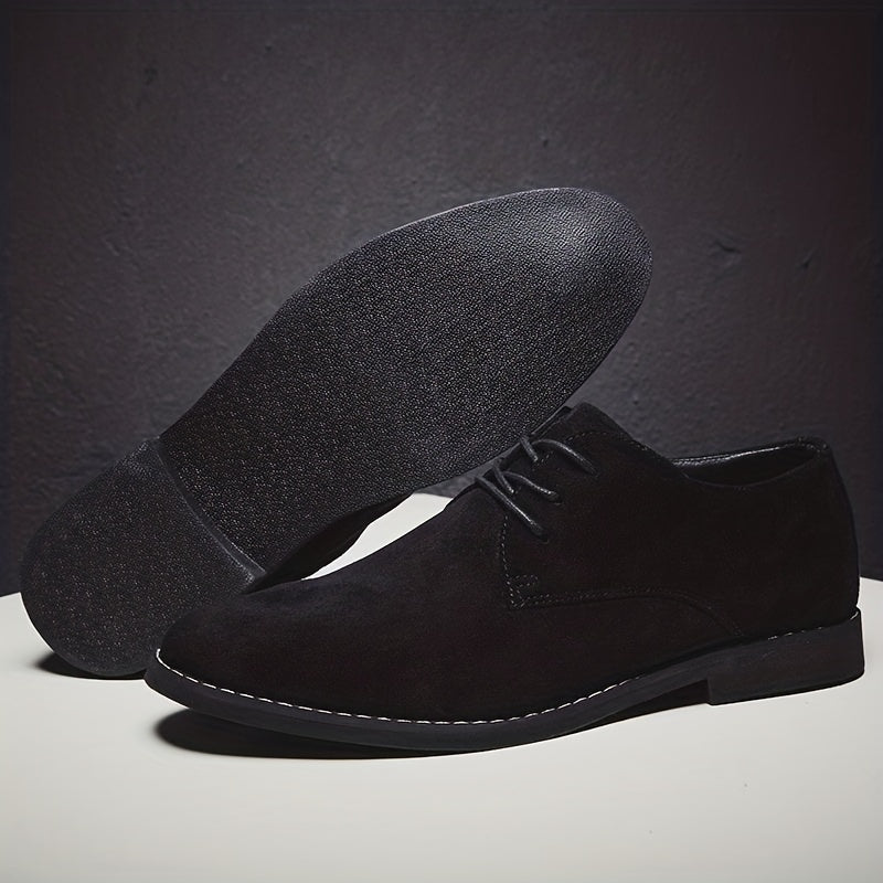 Men's Retro Lace Up Derby Shoes Wear-resistant Non-Slip Casual Shoes
