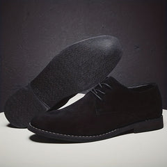Men's Retro Lace Up Derby Shoes Wear-resistant Non-Slip Casual Shoes