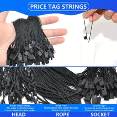 100pcs Nylon Tag Rope Snap Lock Pin Loop Fastener Hook Ties