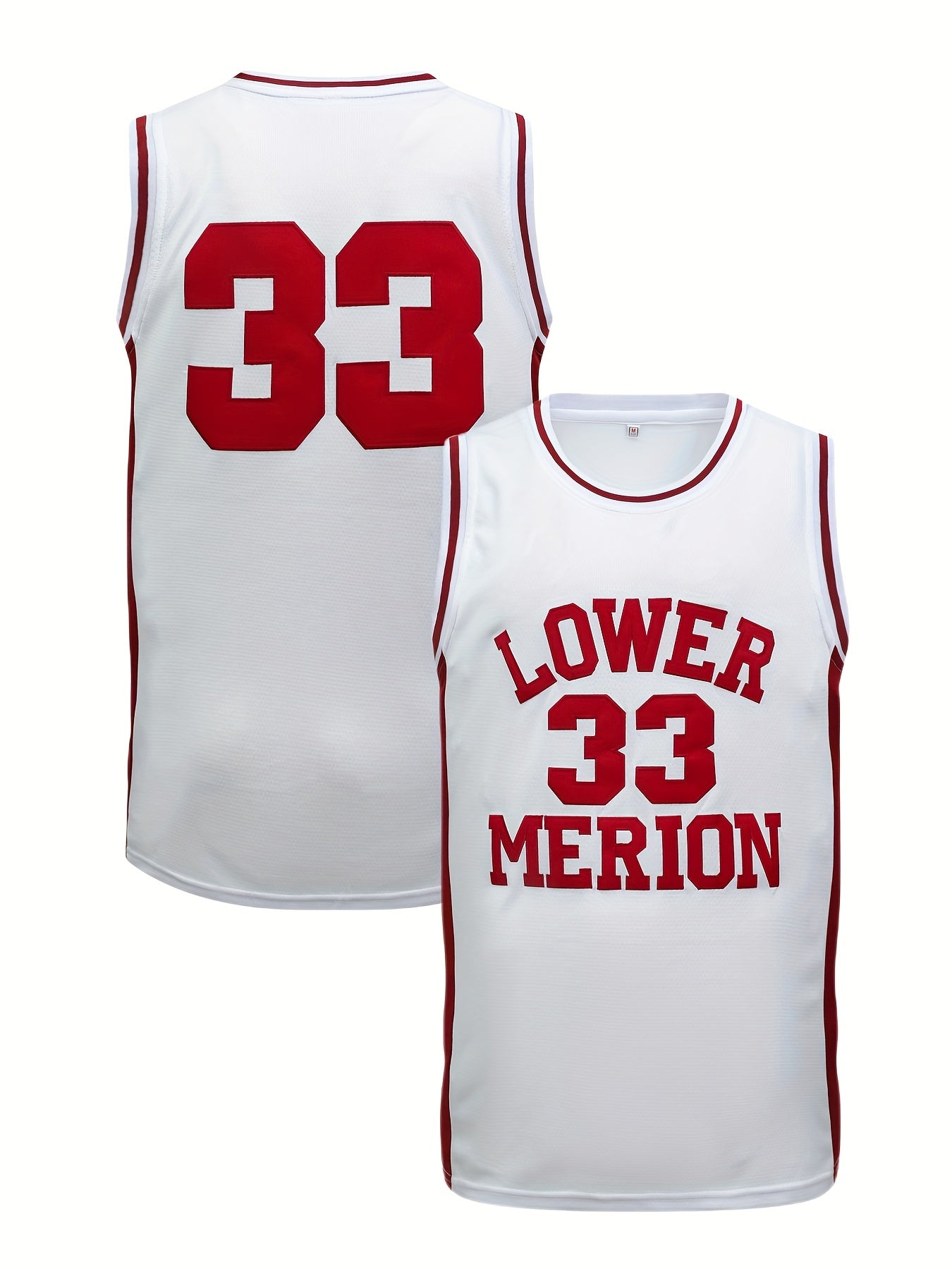 Men's Embroidery 33 Basketball Jersey Vintage Breathable Sleeveless Shirt