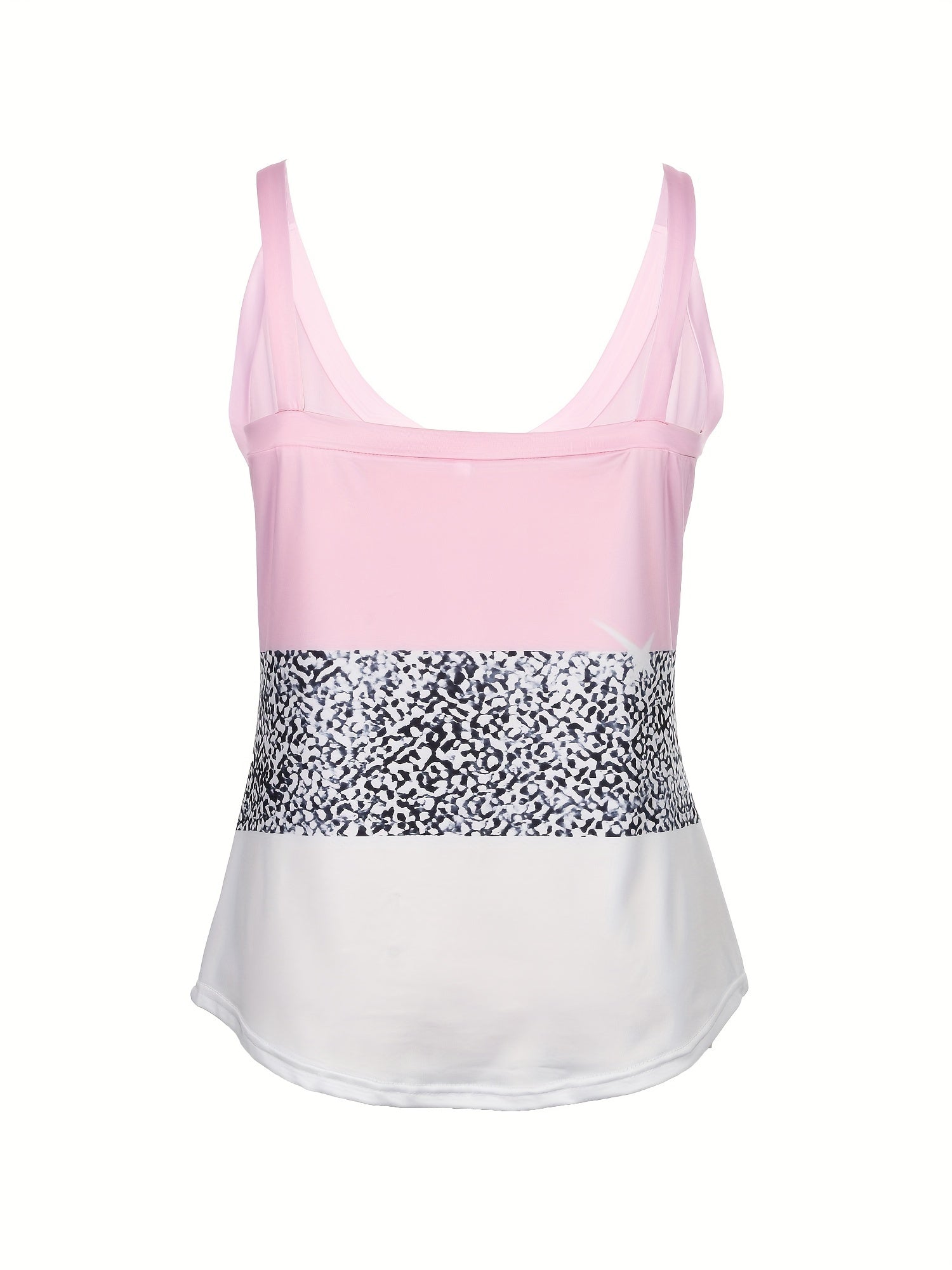 Leopard Print Cami Top V Neck Spaghetti Strap Summer Casual