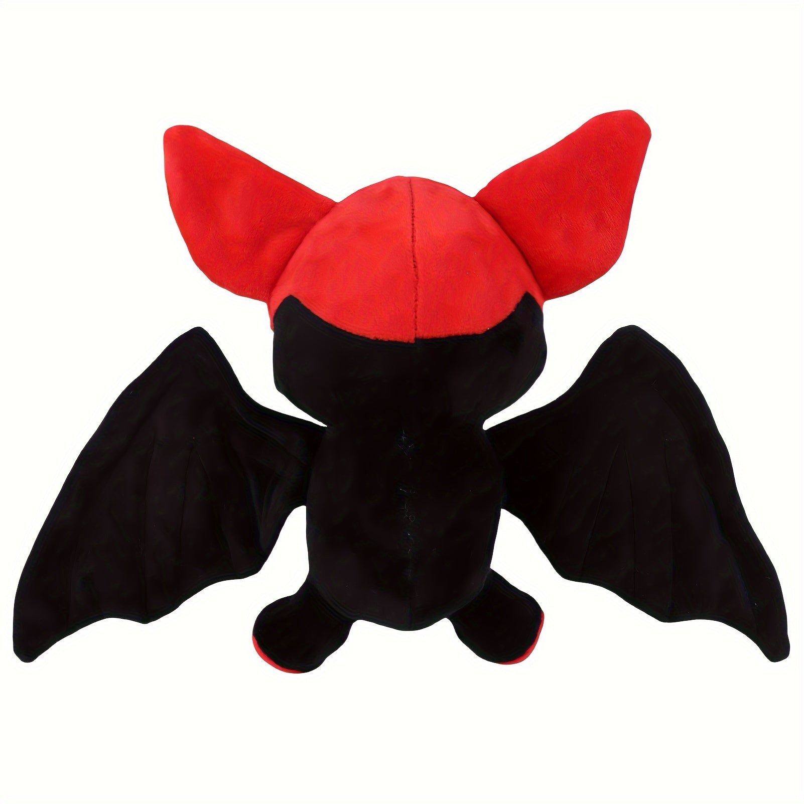 Halloween Skeleton Bat Plush Toy with Orange Wings Soft Stuffed Animal Red