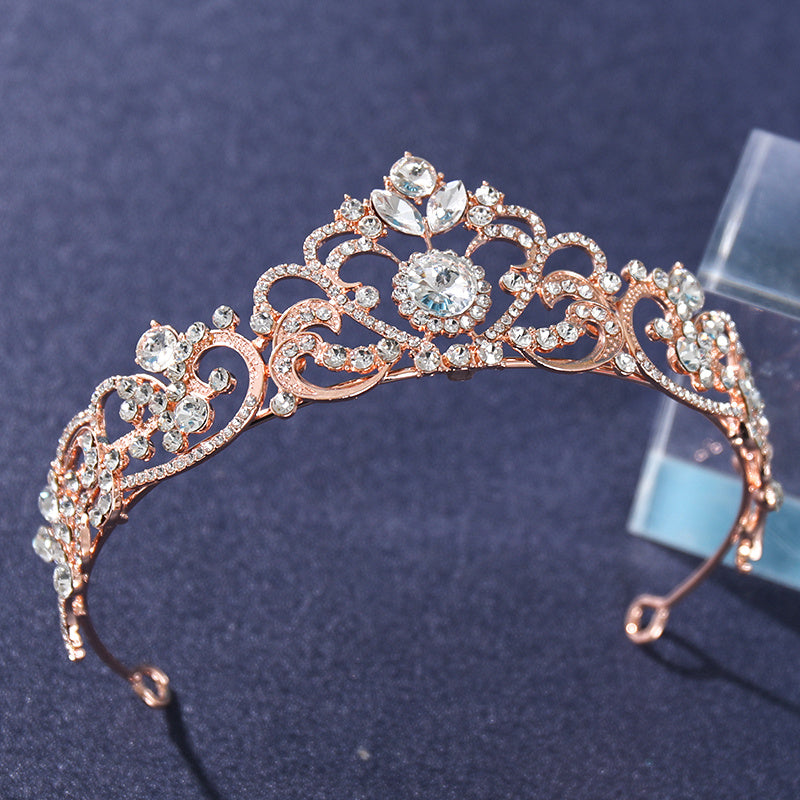 Golden Wedding Crowns And Tiaras Bride Princess Rhinestone Headband