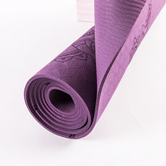 Foldable TPE Yoga Mat Purple 183x61x0.72in
