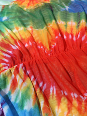 Rainbow Tie Dye Cover Up For Girls - Summer Beach Vacation Gift
