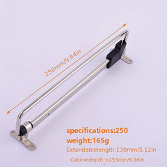 Adjustable Retractable Wardrobe Rail Clothes Hanger Towel Coat Racks