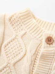 Baby Twisted Knit Sweater Set Long Sleeve Top Shorts 2pcs Set