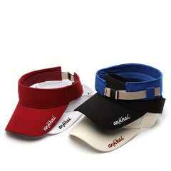 Men's Letter Embroidery Curved Eaves Sun Hat