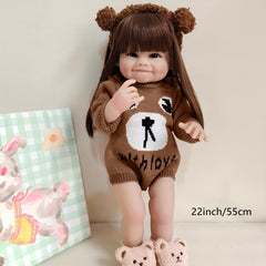 Realistic 55cm Full Silicone Doll with Submergible Wig
