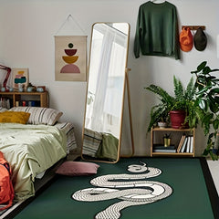 Green Snake Non-slip Soft Area Rug for Living Room Decor